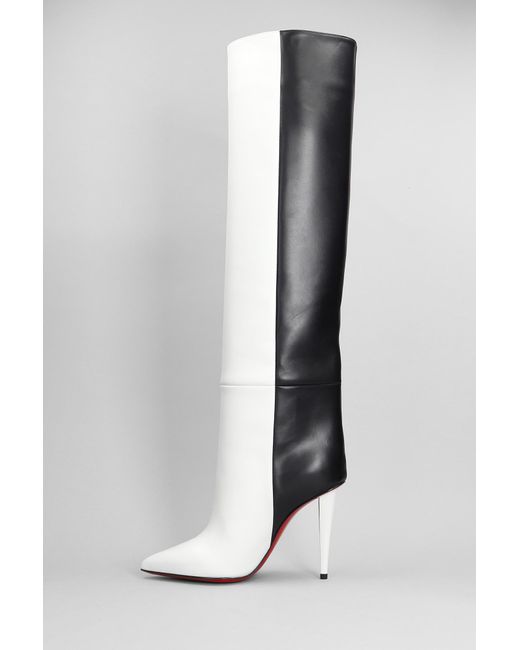 Christian Louboutin Astrilarge Botta Calf Leather Knee-High Boots 100 - Black - 40