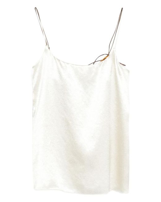 Alysi White Tops Satin Polyester