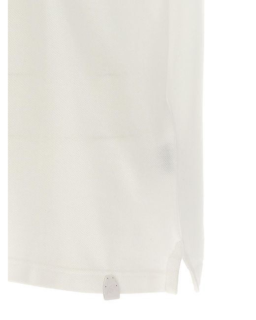 Brioni White Polo With Logo for men