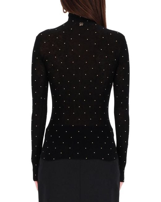 Rabanne Black Secon-Skin Efect Mesh With Studs