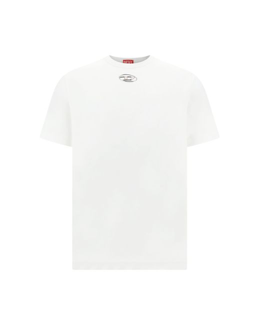 DIESEL White Just T-Shirt for men