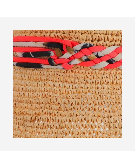 Maison Michel Metallic Bucket Hat Axel Raffia