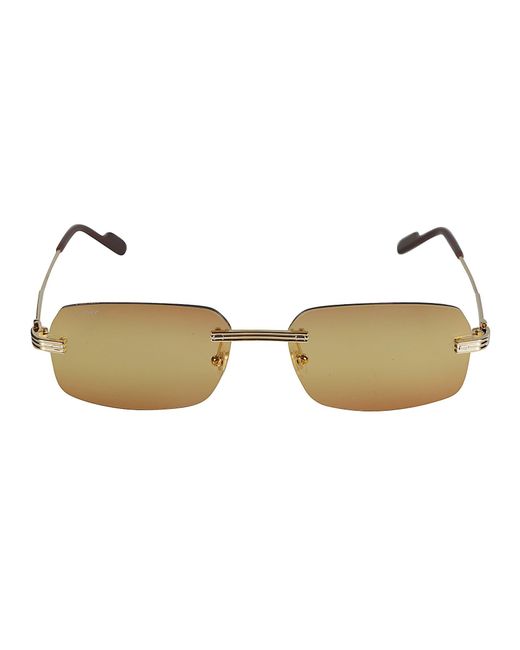 Cartier Multicolor Straight Bridge Rimless Sunglasses for men