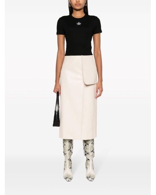 Fendi Black Logo Cotton T-Shirt