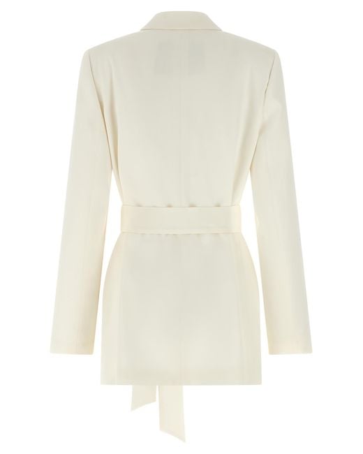 Kiton White Silk Blazer
