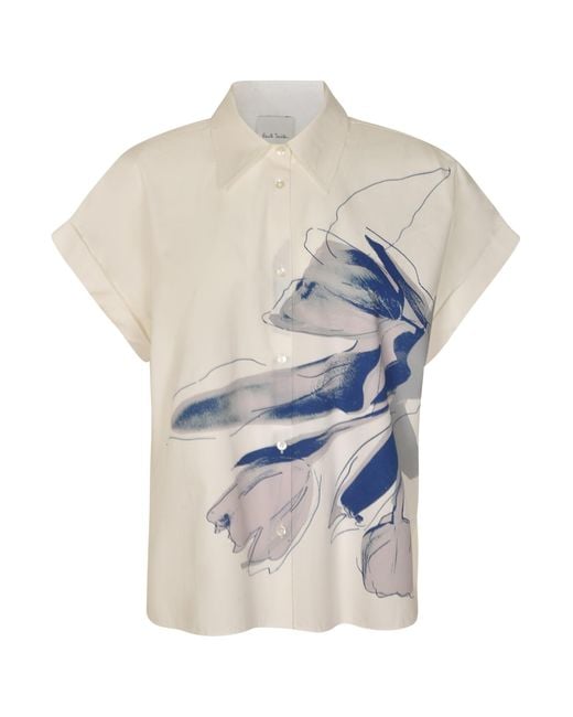 Paul Smith White Short-Sleeve Printed Shirt