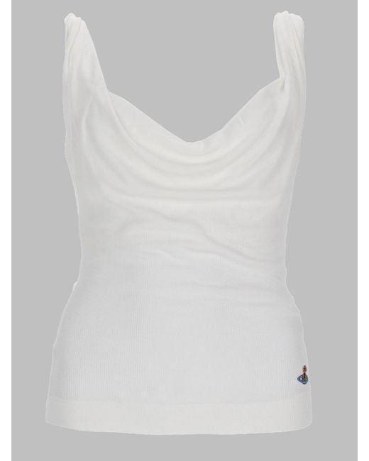 Vivienne Westwood White Top Anna Viscose Tops