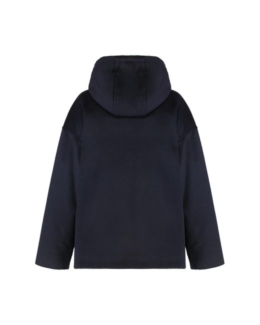 Max Mara Blue Wool Jacket Derris Virgin