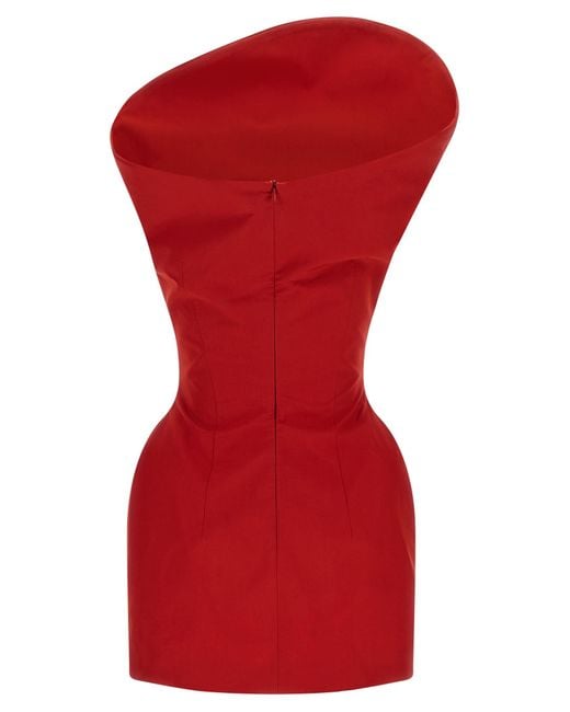 Magda Butrym Red Hourglass Silhouette Mini Dress