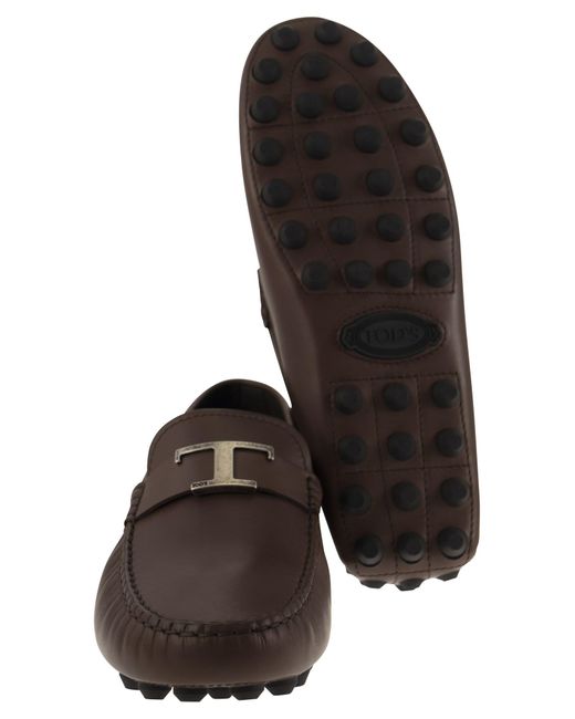 Tod's Brown Moccasin With Macro Rubbers for men