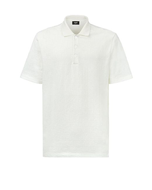 Fendi White Polo Shirt for men
