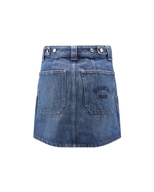 Givenchy Blue Denim Mini Skirt