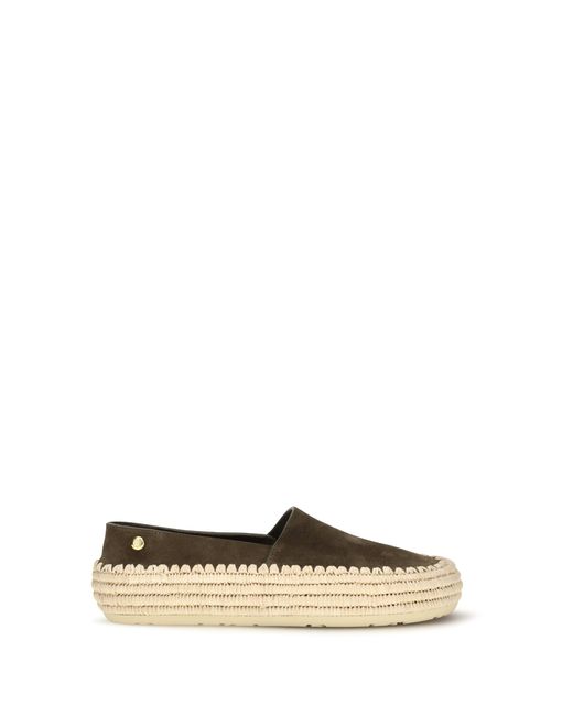Loewe White Espadrilles Rio Suede Raffia Upper Loafers