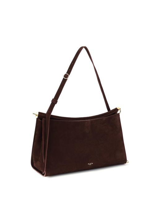 Alaïa Brown Shoulder Bag Le Click Pocket Calf Leather