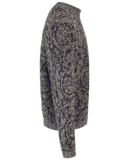 Versace Gray Sweaters for men