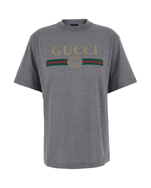 Gucci Gray Crew Neck T-Shirt T-Shirts & Jerseys