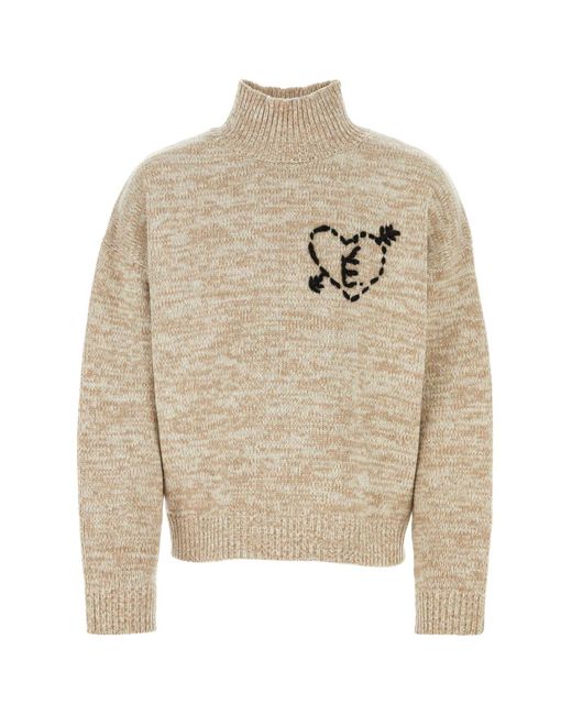 Etudes Studio Natural Two-Tone Wool Sweater for men