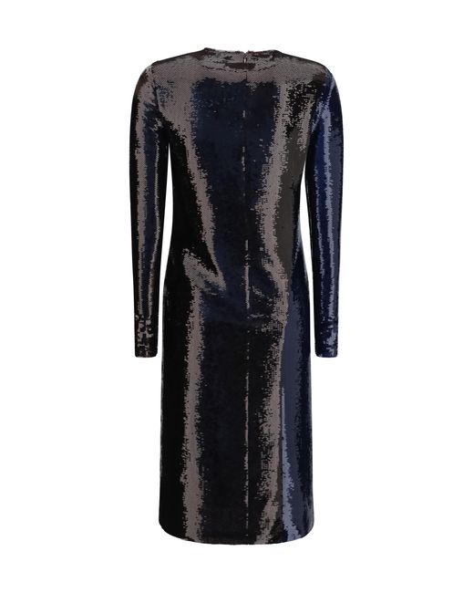 Tom Ford Black Dress Two-Tone Sequin Royal- Polyamide