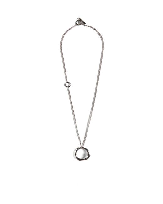 Jil Sander White Handcrafted Pendant Necklace for men