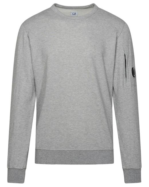 C P Company Gray Light Fleece Grey Cotton Sweatshirt for men