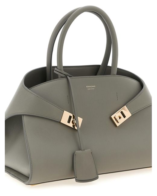 Ferragamo Metallic 'Hug (M) Handbag