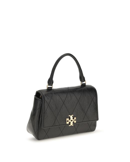 Tory Burch Black Charlie Mini Handbag Calf Leather Bos Taurus Wallet
