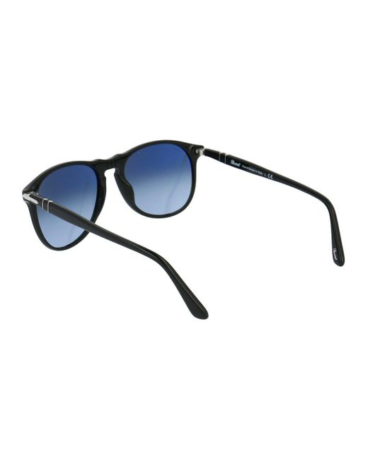 Persol Blue Round Frame Sunglasses for men