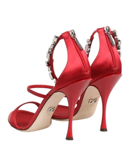 Dolce & Gabbana Red High Heel Sandals