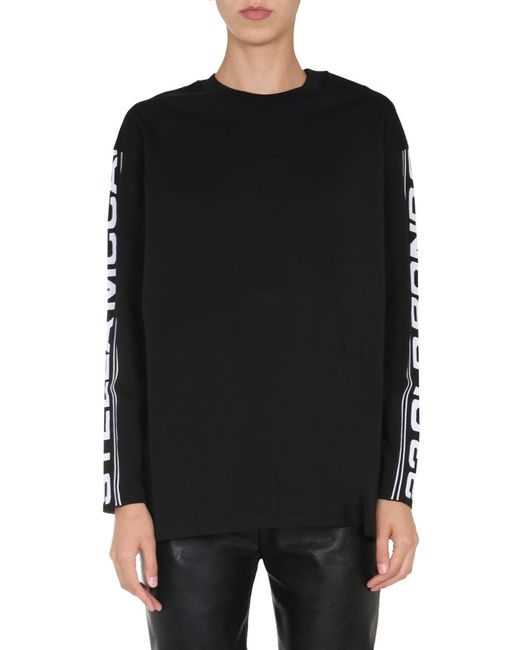 Stella McCartney Black Round Neck T-Shirt Cotton T-Shirts