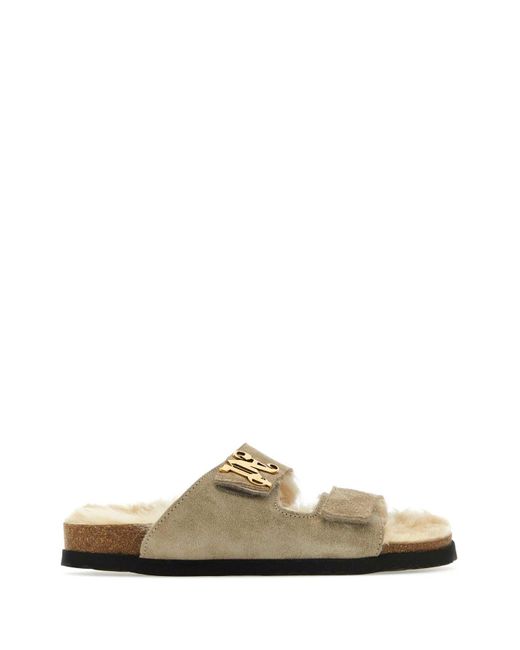 Palm Angels Multicolor Sand Suede Slippers for men