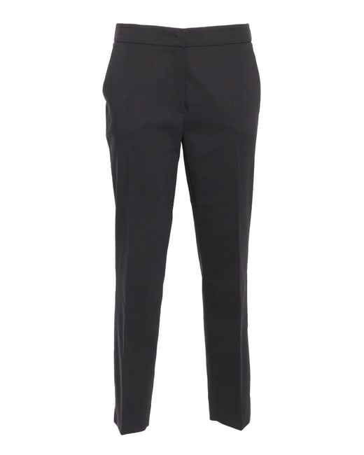 Clips Black Basic Pants Cotton Polyester Elastane