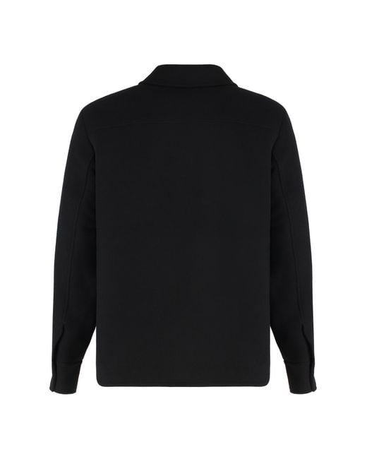 Canada Goose Black Atkinson Overshirt Wool Shirt for men
