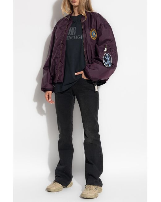 Balenciaga Purple Bomber Jacket