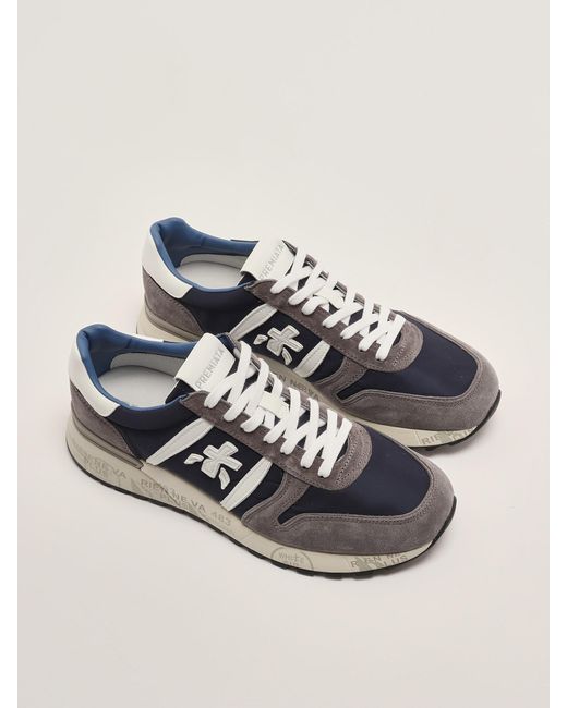 スニーカー PREMIATA Men Sneakers LANDER VAR 7204 Blue Premiata Lander Blue/White Lander-7204