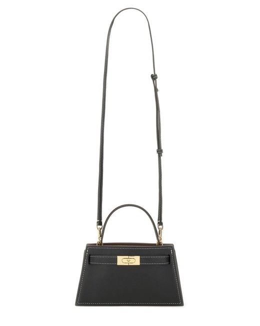 Tory Burch Black Lee Radziwill Petite Bag Leather Shoulder