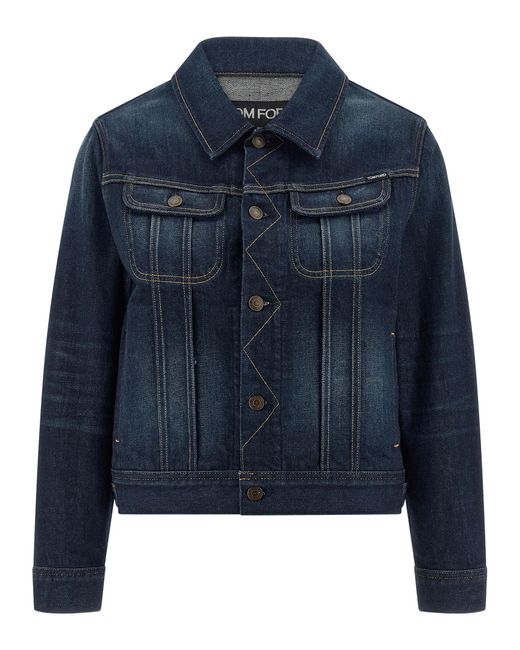 Tom Ford Blue Japanese Denim Jacket