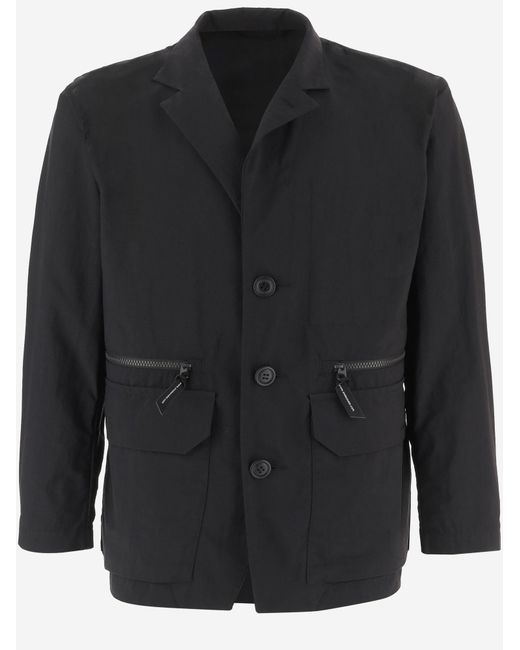 And Wander Black Nylon Jacket for men
