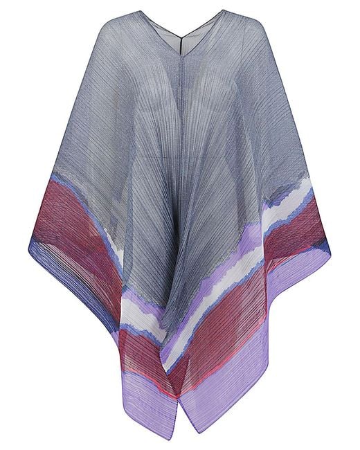 Pleats Please Issey Miyake Blue Scarves
