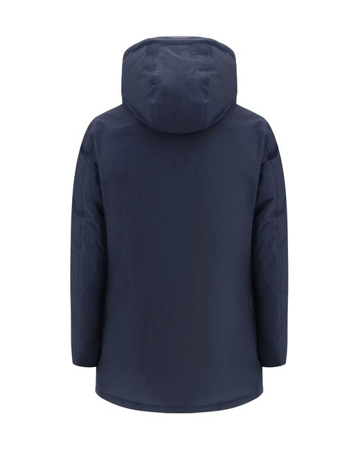 Woolrich Blue Down Jackets for men