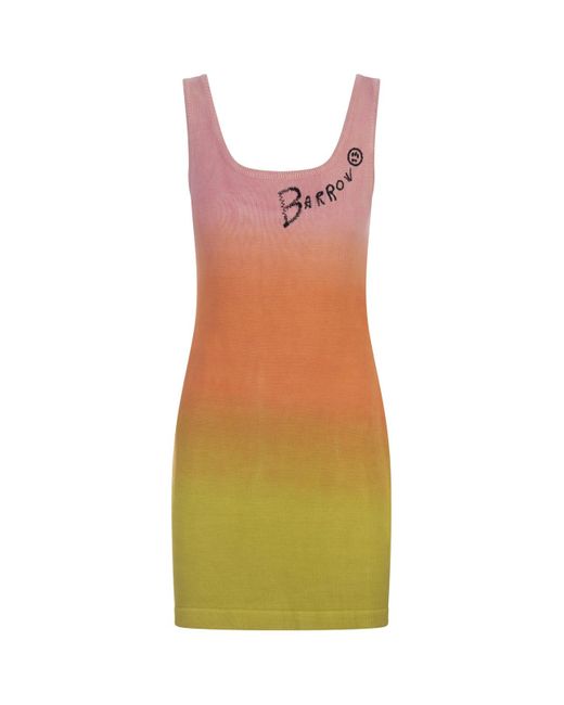 Barrow Multicolor Multicoloured Knitted Short Dress With Degradé Effect