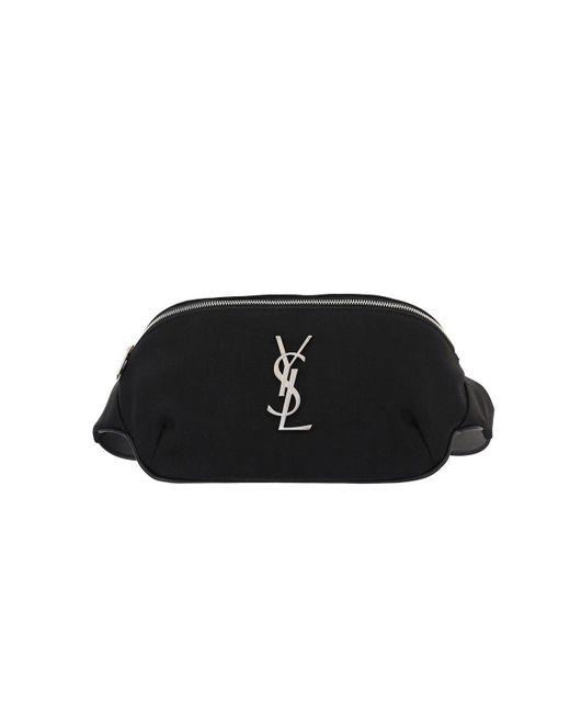 Saint Laurent Black Classic Monogram Belt Bag for men