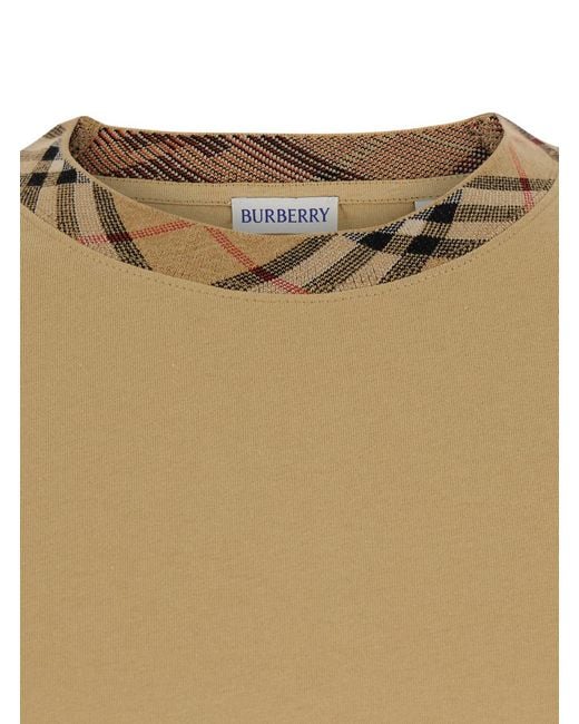 Burberry Natural T-Shirt Ryan Cotton T-Shirts for men
