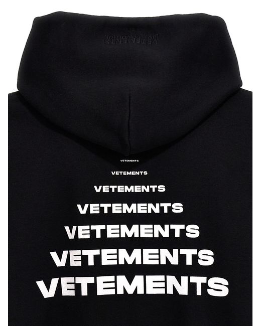 Vetements Black 'Pyramid Logo' Hoodie