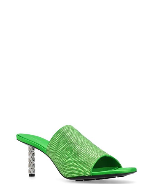 Givenchy Green G Cube Embellished Mules