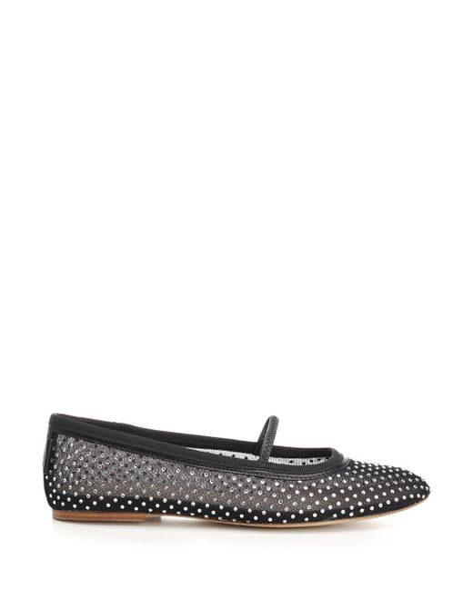 A.P.C. Gray Transparent Swan Ballet Flats