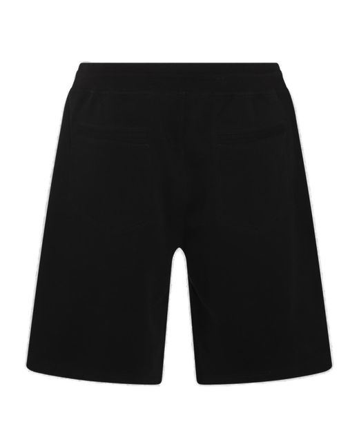 Brunello Cucinelli Black Jersey Bermuda Shorts for men
