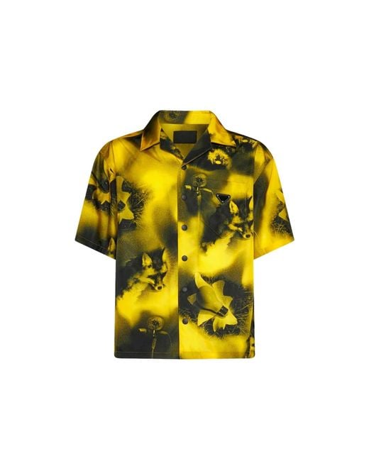 Prada Yellow Casual Shirt for men