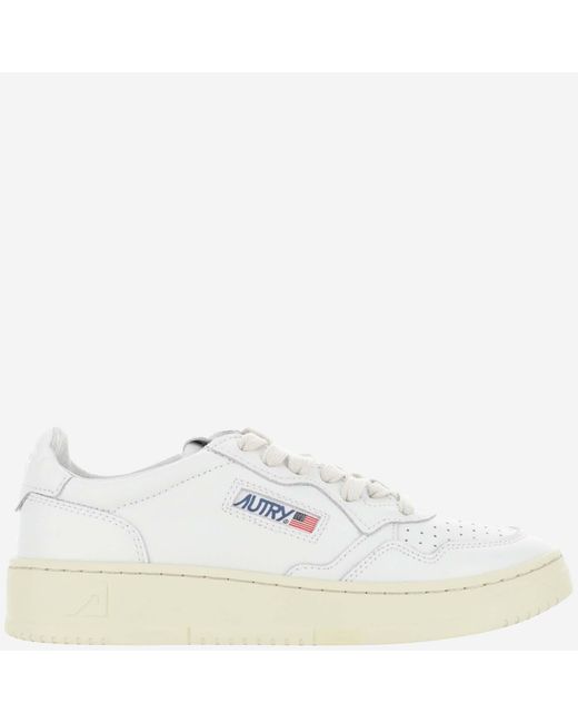 Autry White Sneakers Medalist Low Leather Trainers