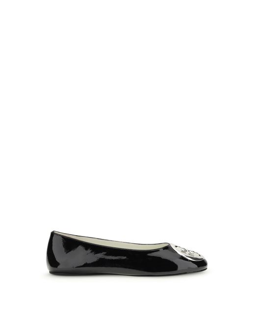 Tory Burch Black Reva Ballerinas Calf Leather Bos Taurus