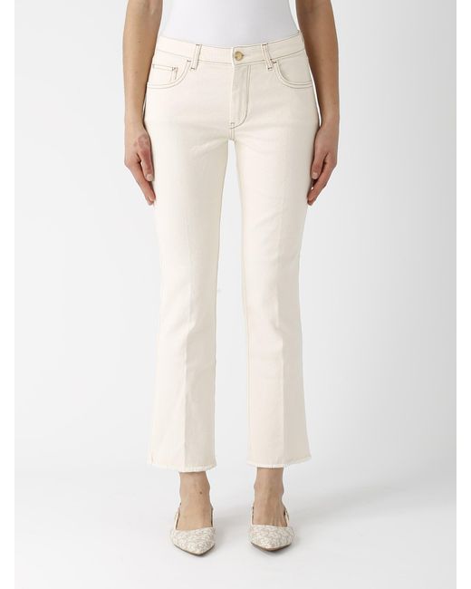 Fay White Denim. Cropped F.Do 21 Jeans